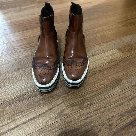 Prada brown Chelsea boot sneaker - Picture 2 of 5